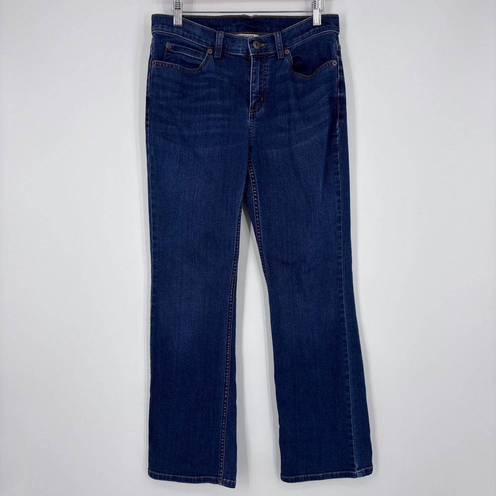 Duluth Trading Duluthflex Daily Denim Bootcut Jeans Women 6x31 Dark Wash Stretch